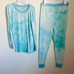 READ Little Sleepies Tidepool Watercolor Two Piece Bamboo Pajama Set Size 12/14